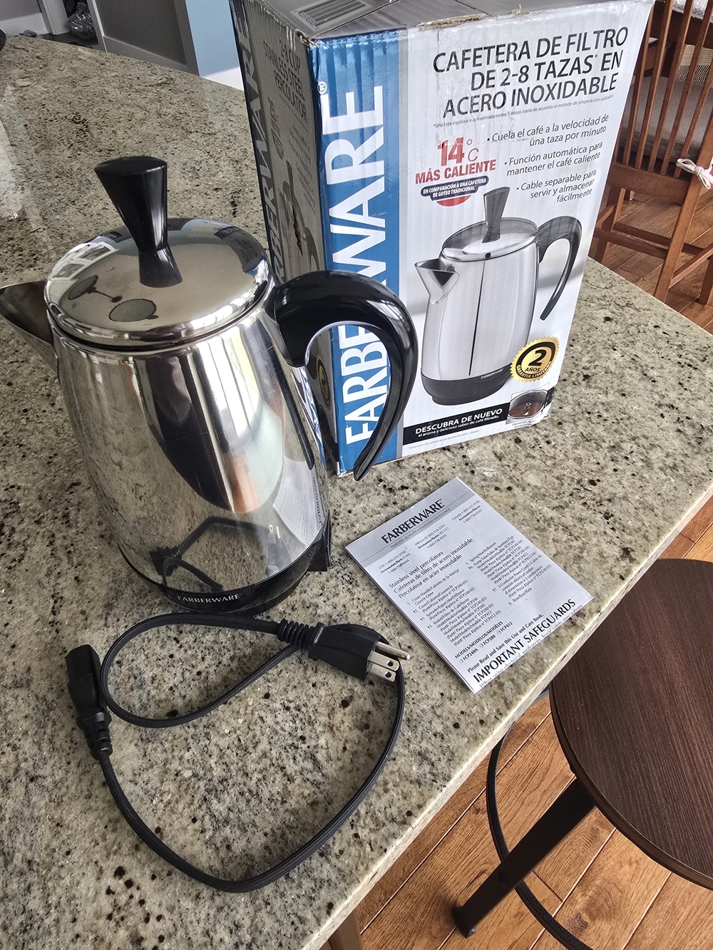 Farberware Stainless Steel Electric Coffee Percolator - 2-8 Cups